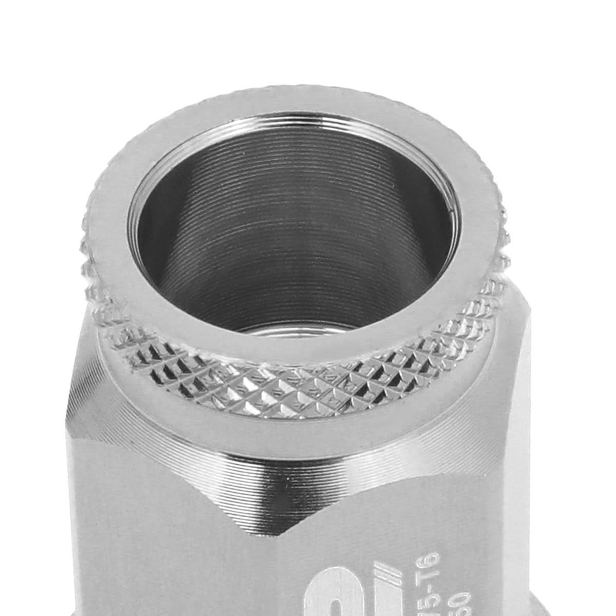 40mm Aluminum Open-End Lug Nuts M12x1.5 Thread 20pc Set w/ Adapter