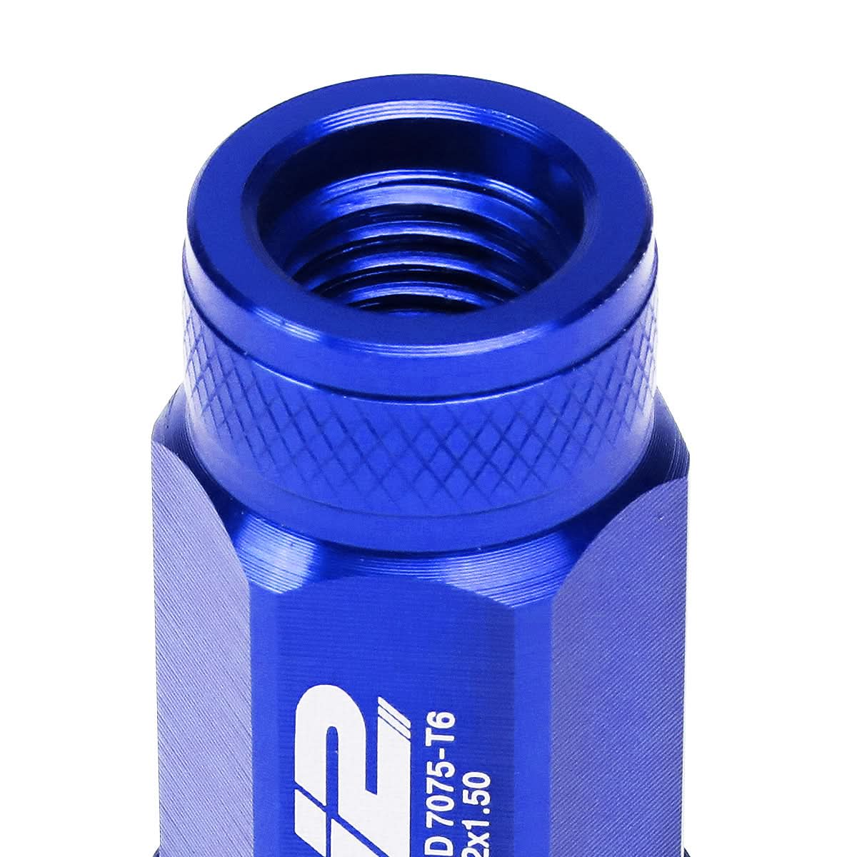 Universal Blue Aluminum Lug Nuts - 70MM Open End M12x1.5 20PC Set