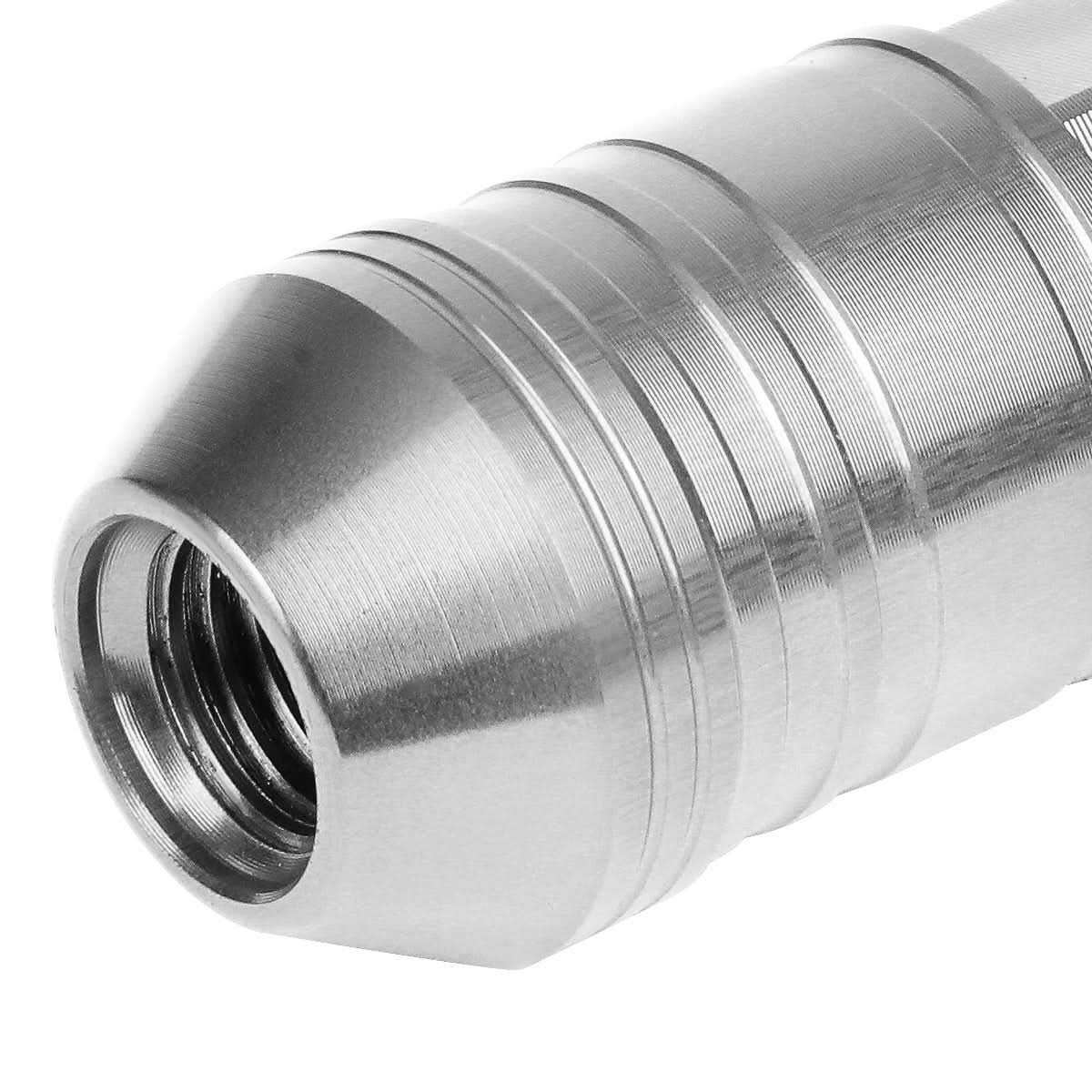 Open End Aluminum Lug Nuts Set 70mm M12x1.5 20pcs w/ Adapter Silver