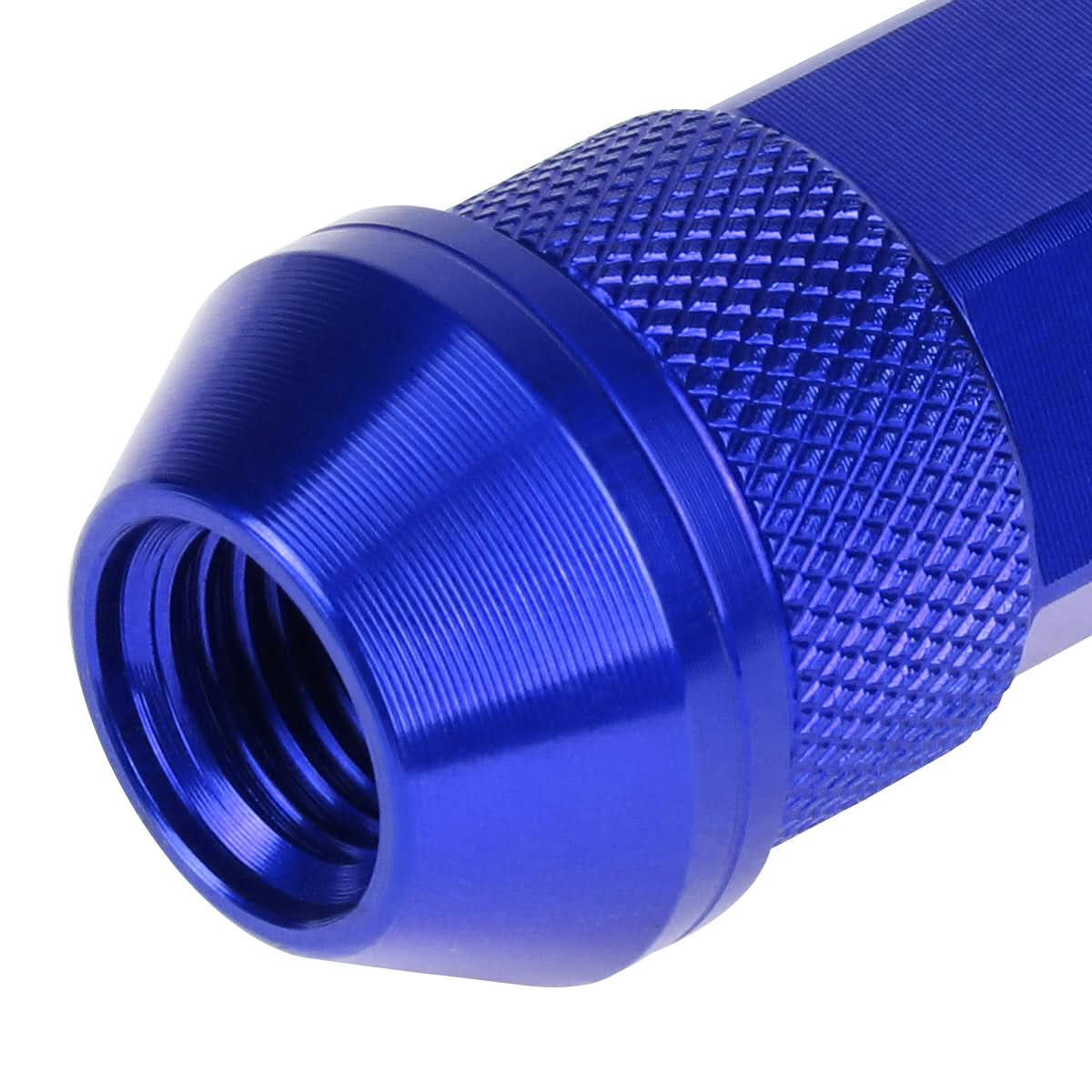 Aluminum Lug Nuts Open-End 70MM M12X1.25 20PCS with Adapter Blue