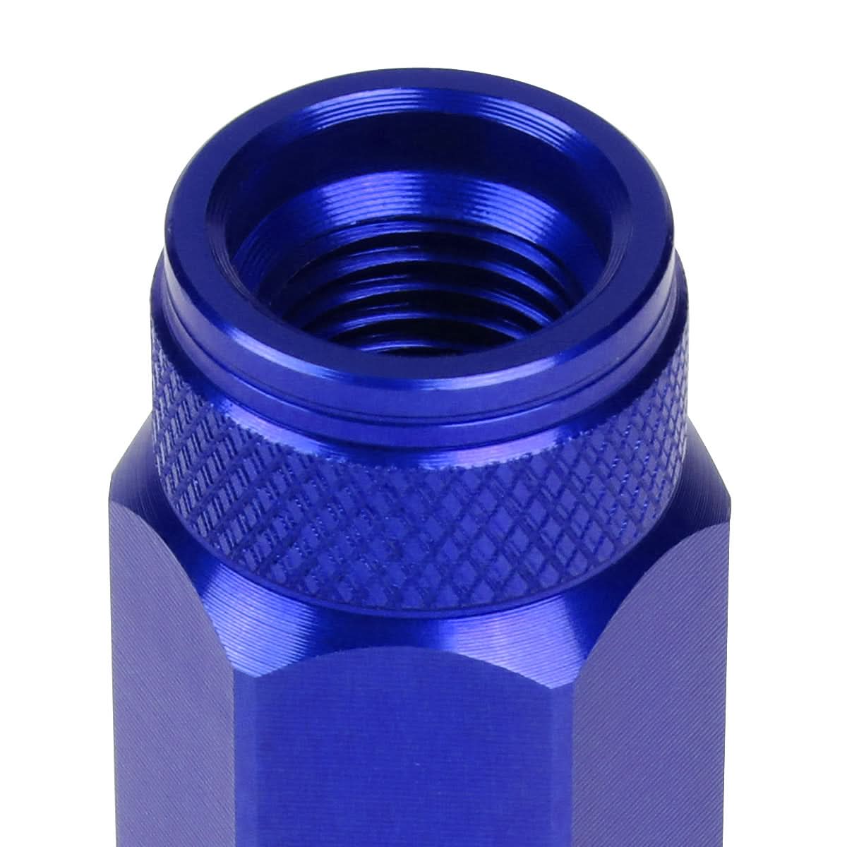 Aluminum Lug Nuts Open-End 70MM M12X1.25 20PCS with Adapter Blue