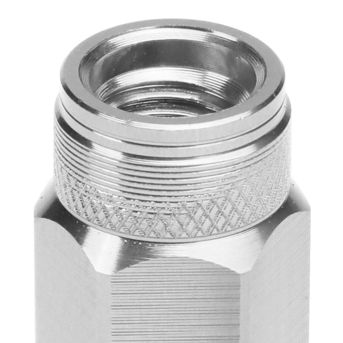 Aluminum Lug Nuts 70MM Open End M12X1.5 20PCS with Key Silver