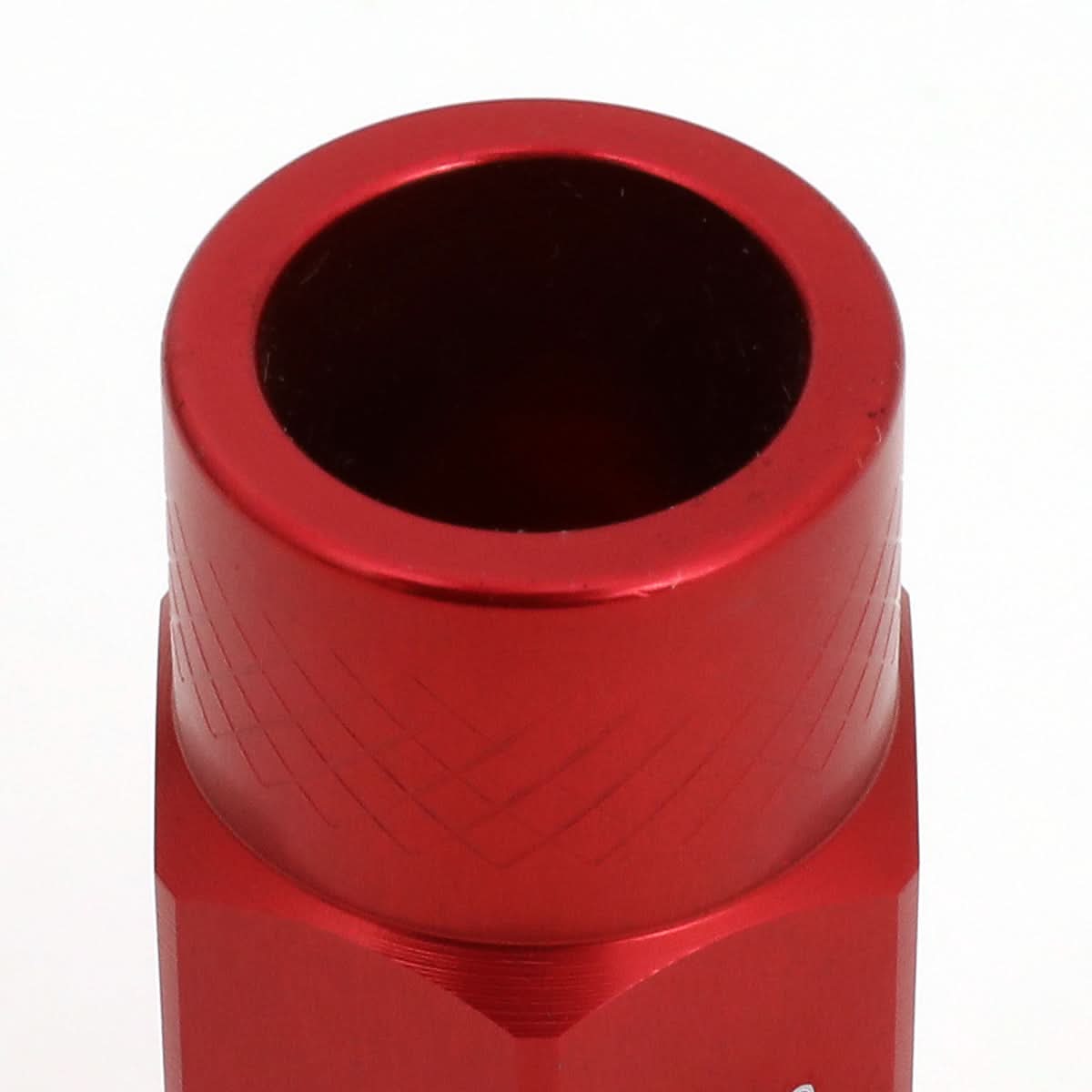 Universal Aluminum Open-End Lug Nuts 50MM M12X1.5 20PCS w/ Adapter Red
