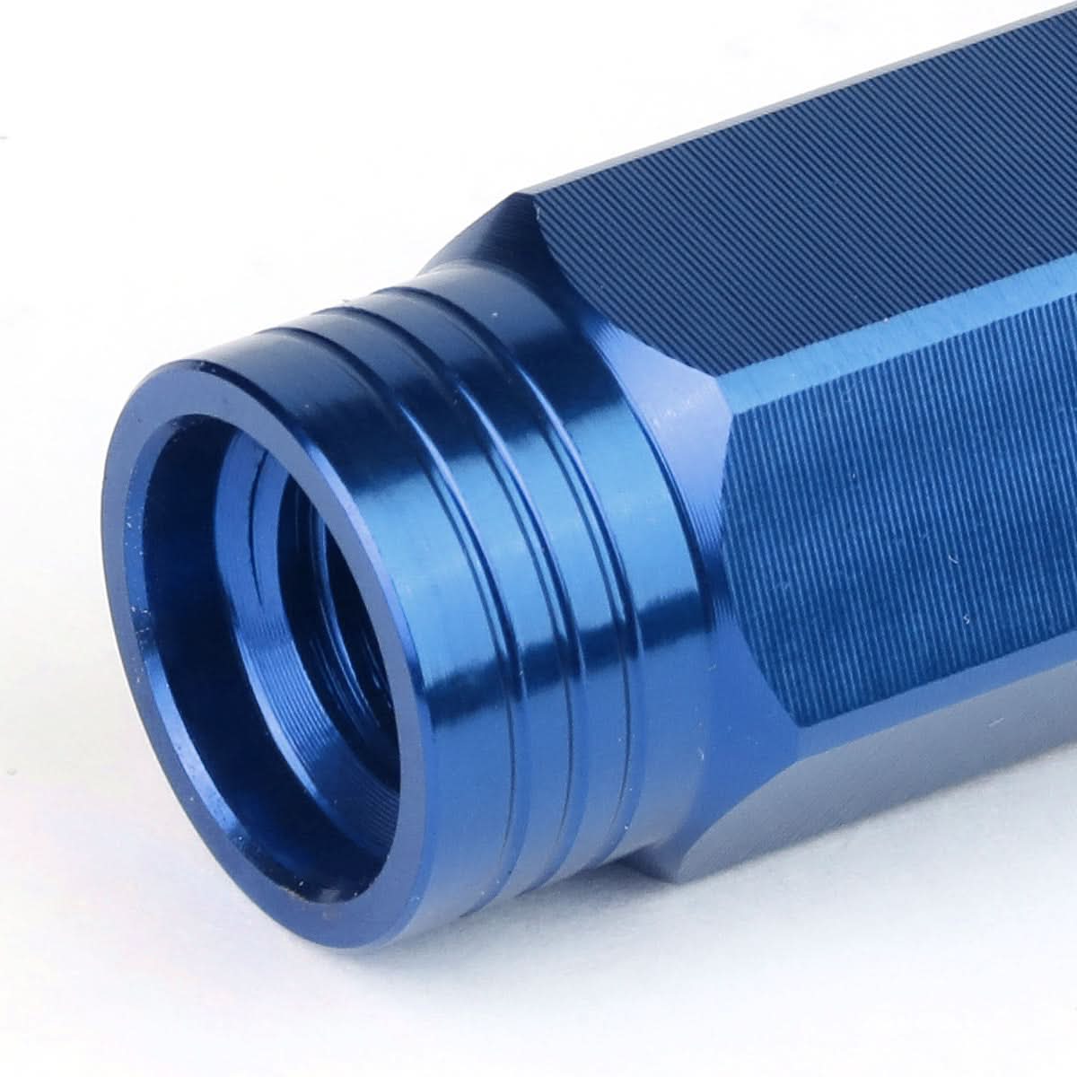 Universal Acorn Style Extended Lug Nuts M12 x 1.5 20pc Blue Aluminum