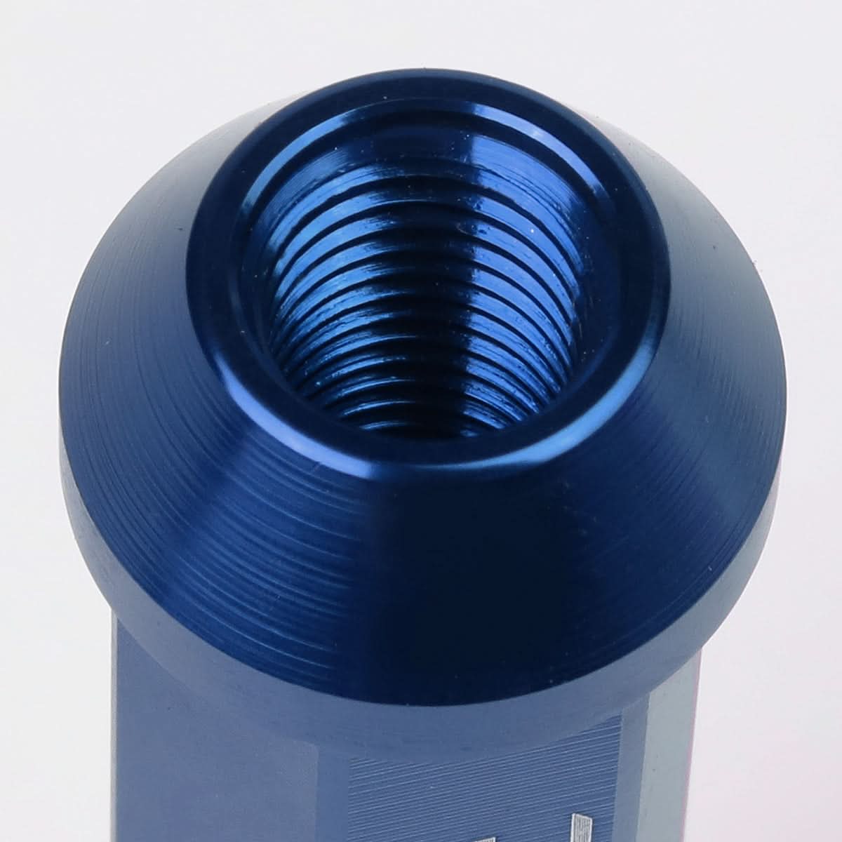 Universal Acorn Style Extended Lug Nuts M12 x 1.5 20pc Blue Aluminum