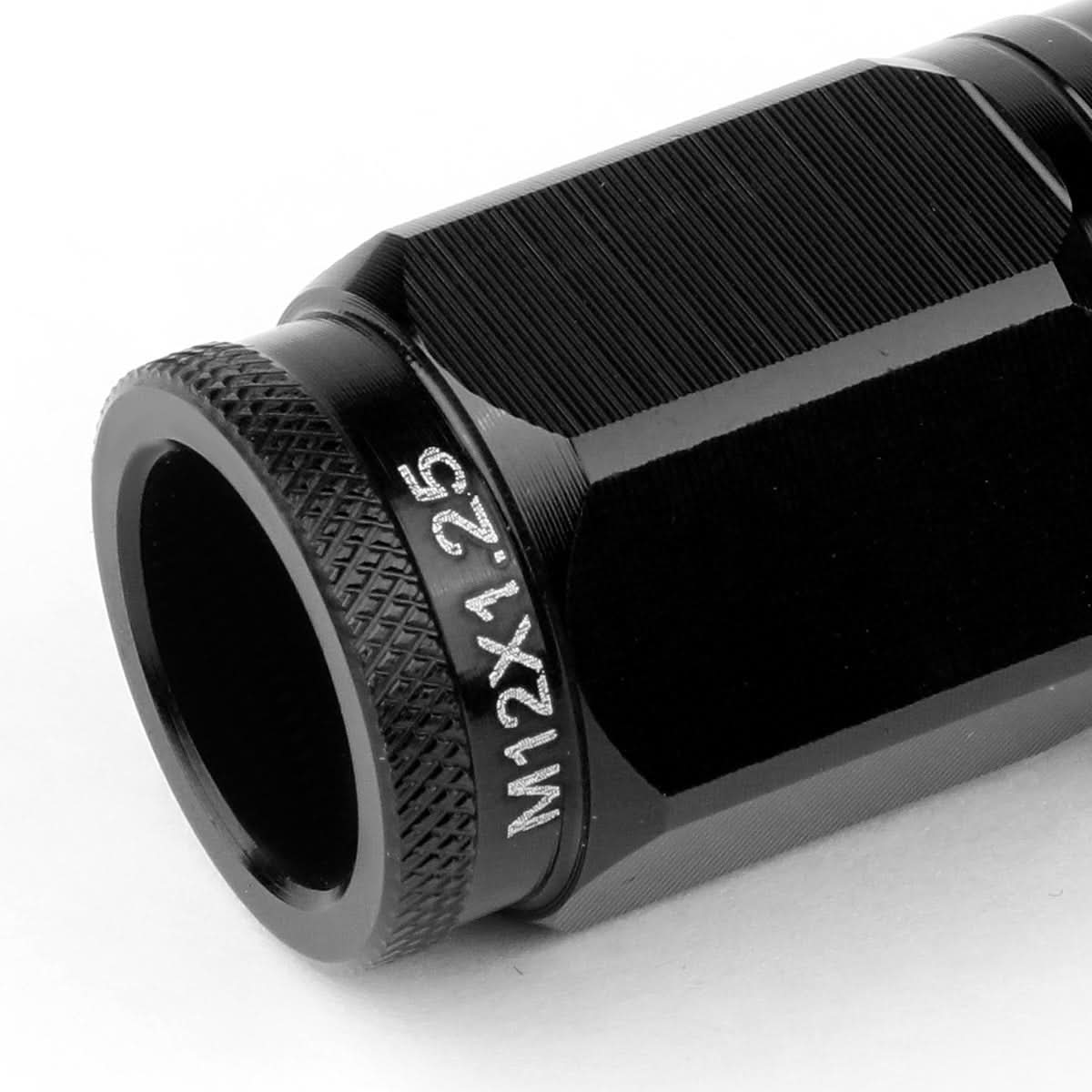 M12 x 1.25 Acorn Style Lug Nuts Set - 16 Pcs + 4 Locks Aluminum