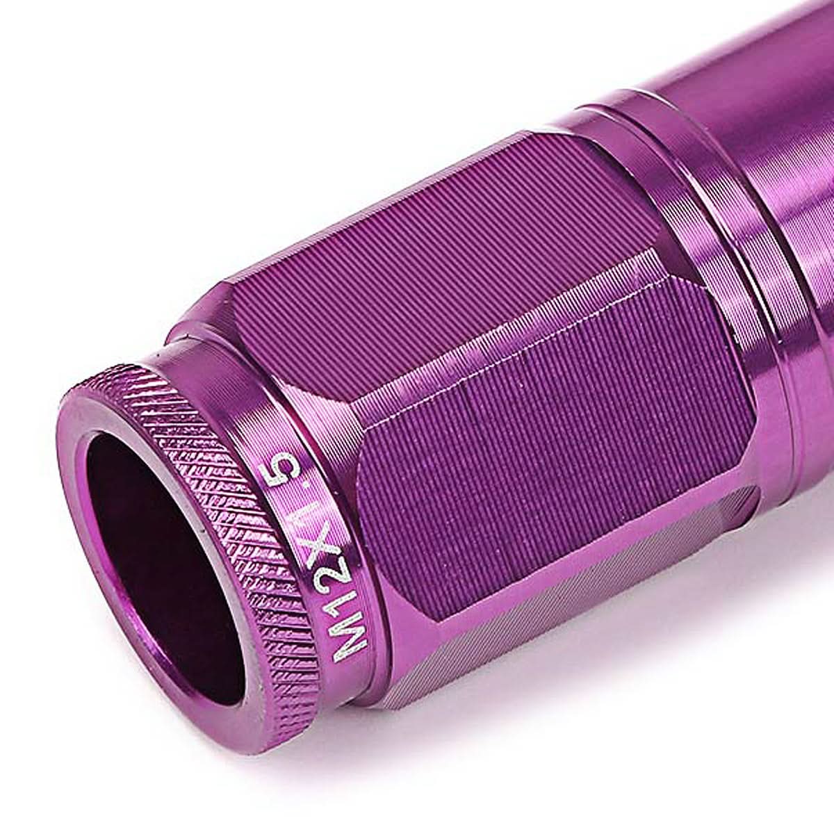 M12 x 1.5 Acorn Style Aluminum Lug Nuts 50mm Purple 16pc + 4 Locks
