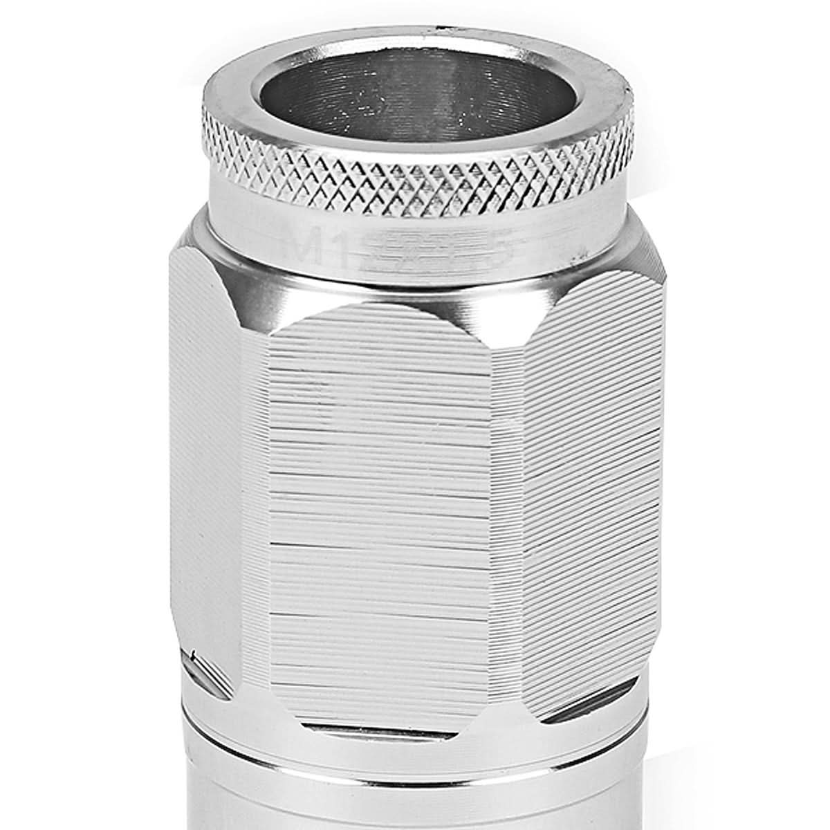 Aluminum Lug Nuts M12 x 1.5 Acorn Style 16pc + 4 Locks Silver