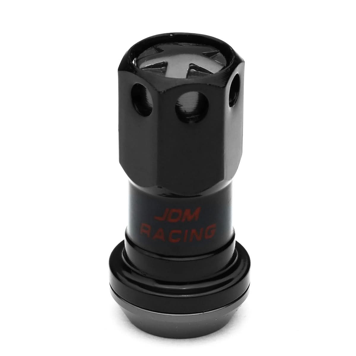 M12 x 1.25 Aluminum Lug Nuts 16pc + 4 Locks Black Closed End