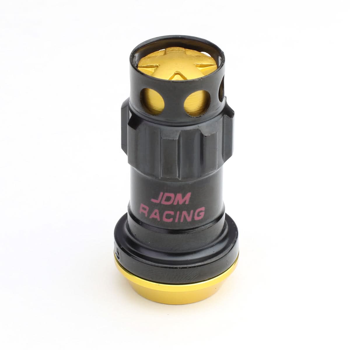Aluminum Lug Nuts M12x1.5 Lock Style 20pc Set Black/Gold