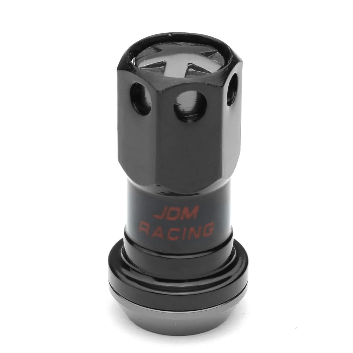 Aluminum Lug Nuts M12x1.5 Lock Style 16pcs + 4 Locks Black