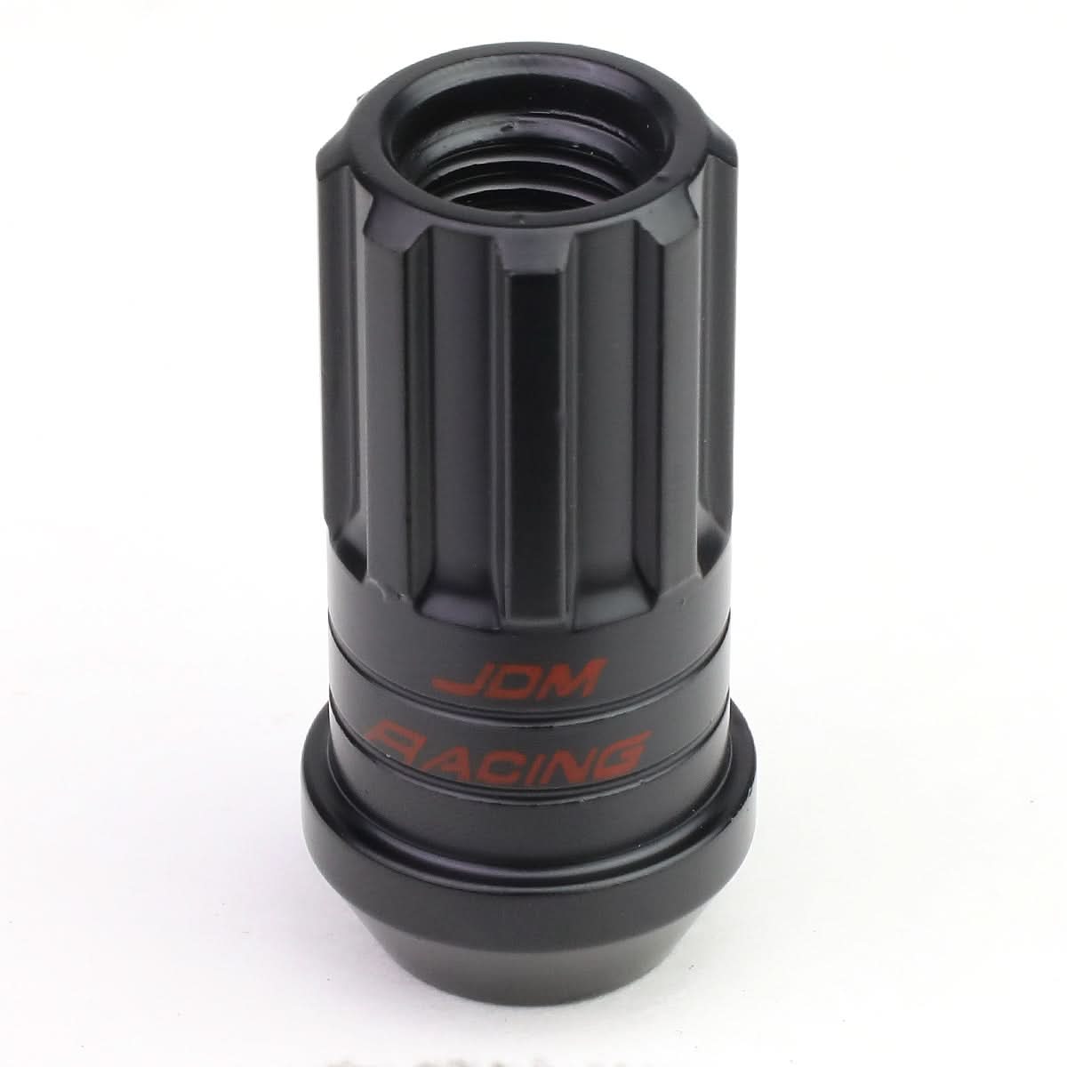 Steel Lug Nuts M12 x 1.25 Extended Open End 16pcs + 4 Locks Black