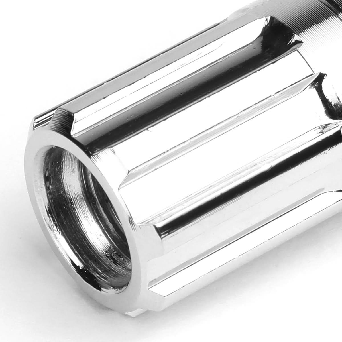 M12 x 1.25 Steel Lug Nuts 45mm Extended Acorn Chrome 16pc + 4 Locks