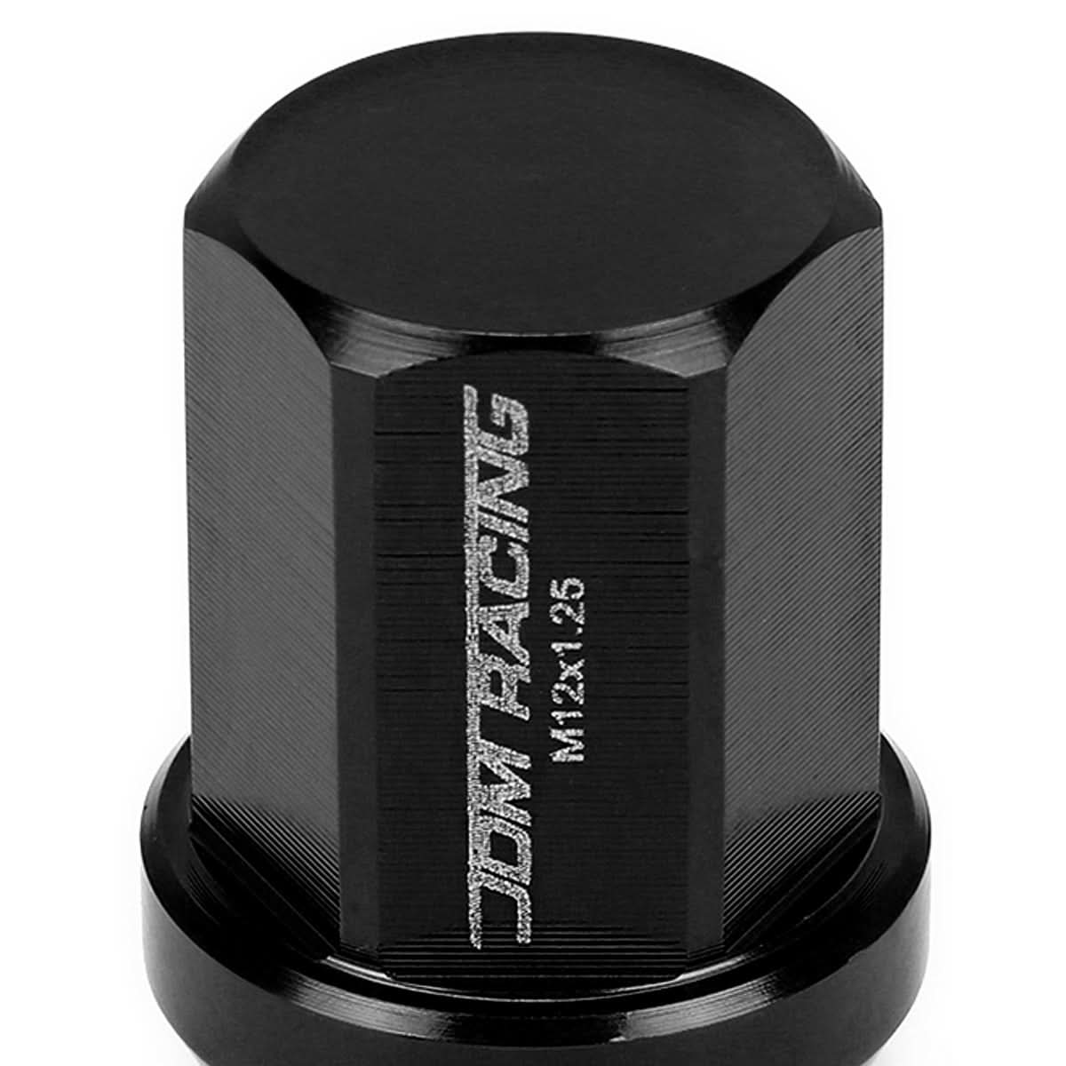 M12 x 1.25 Acorn Style Aluminum Lug Nuts 20pc Set - Black
