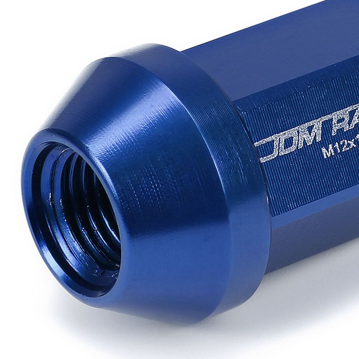 Acorn Style Aluminum Lug Nuts M12x1.25 20pc Set - Blue