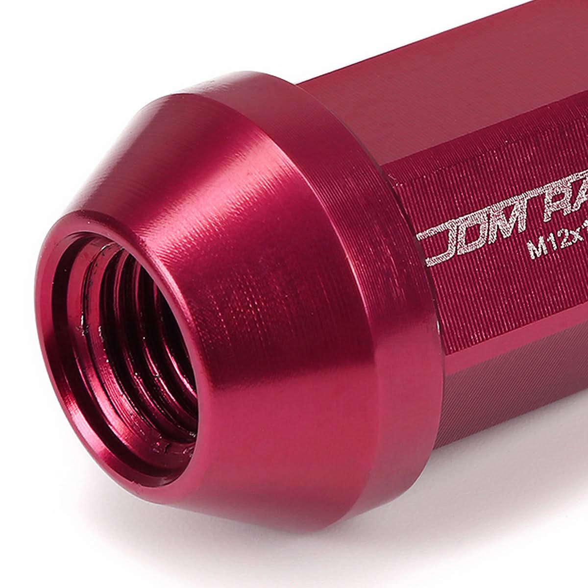 M12 x 1.25 Acorn Style Lug Nuts - 20pc Set Pink Aluminum