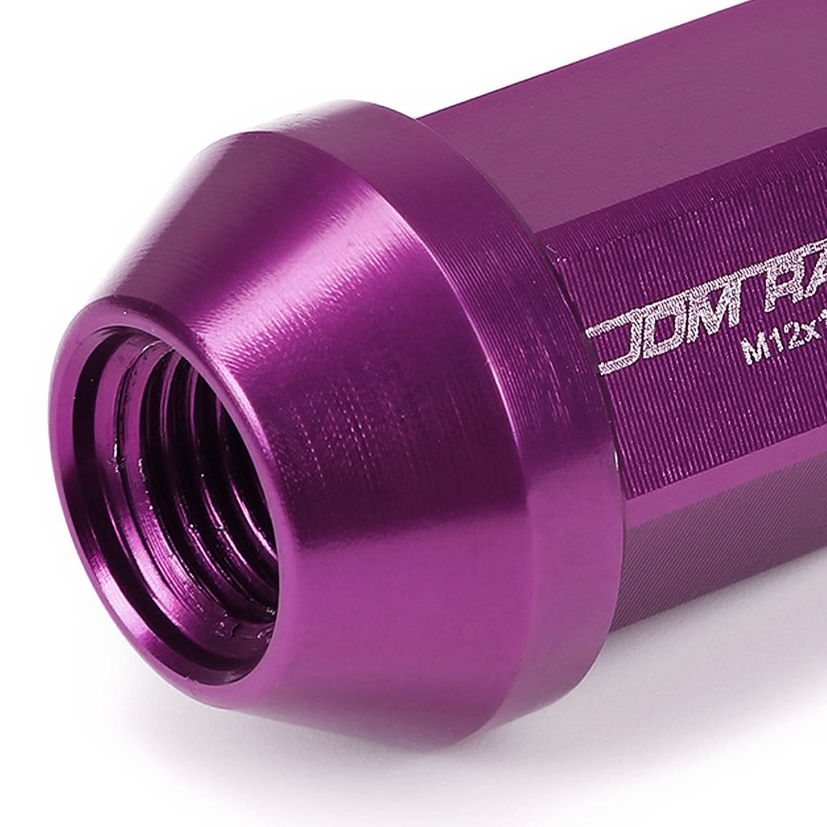 M12 x 1.25 Purple Acorn Lug Nuts 35mm Tall Closed End 20pc Set