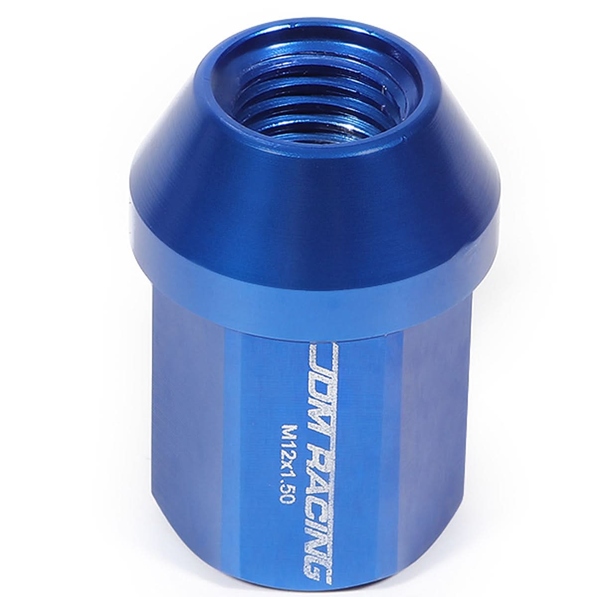 Aluminum Acorn Lug Nuts M12x1.5 Blue 20pc Set with Adapter