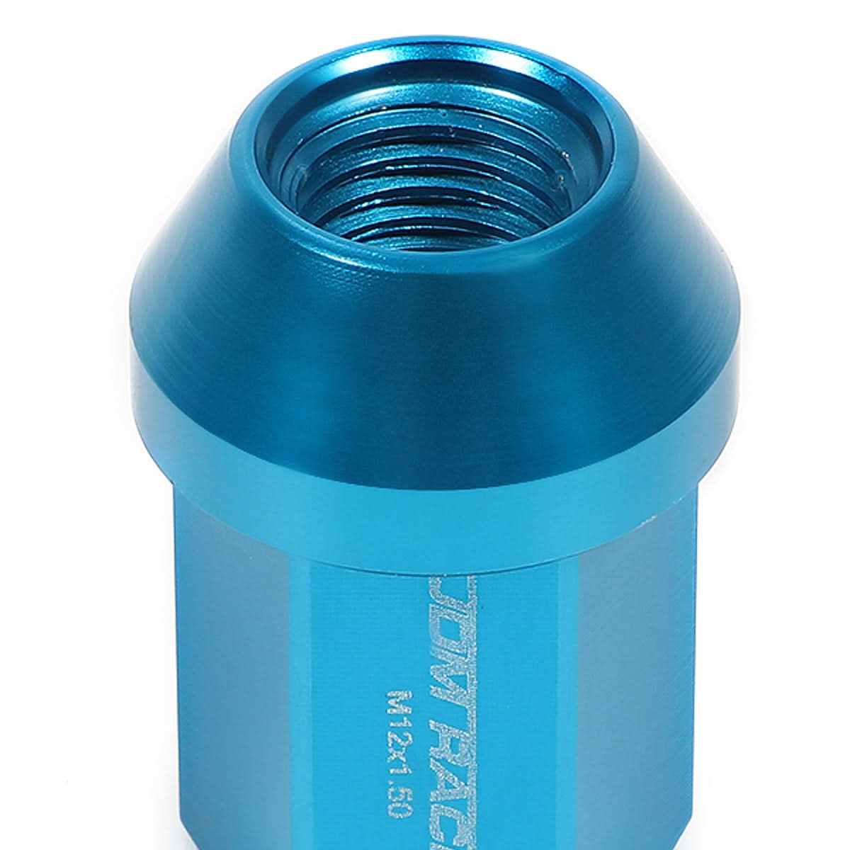 Aluminum Acorn Lug Nuts M12 x 1.5 Light Blue 20pc Set w/ Adapter