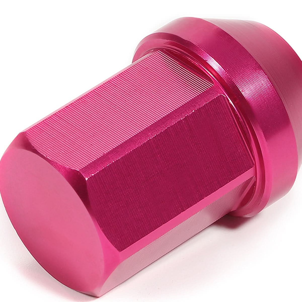 M12 x 1.5 Acorn Style Aluminum Lug Nuts - 35mm Pink 20pc Set