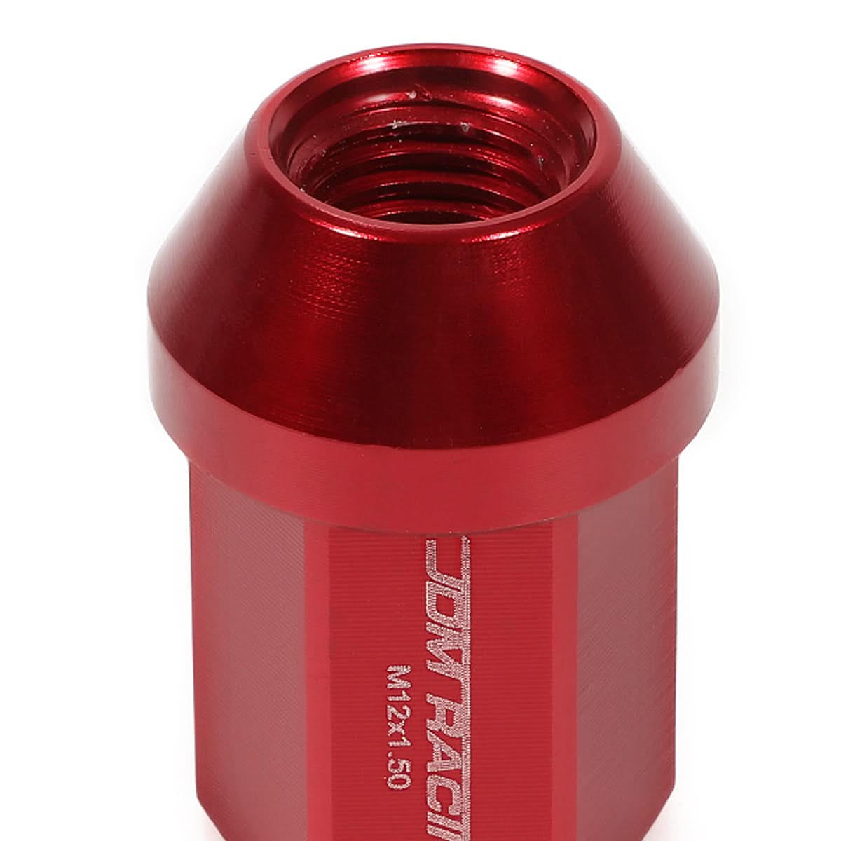 M12 x 1.5 Acorn Style Aluminum Lug Nuts - 35mm Red 20pc Set