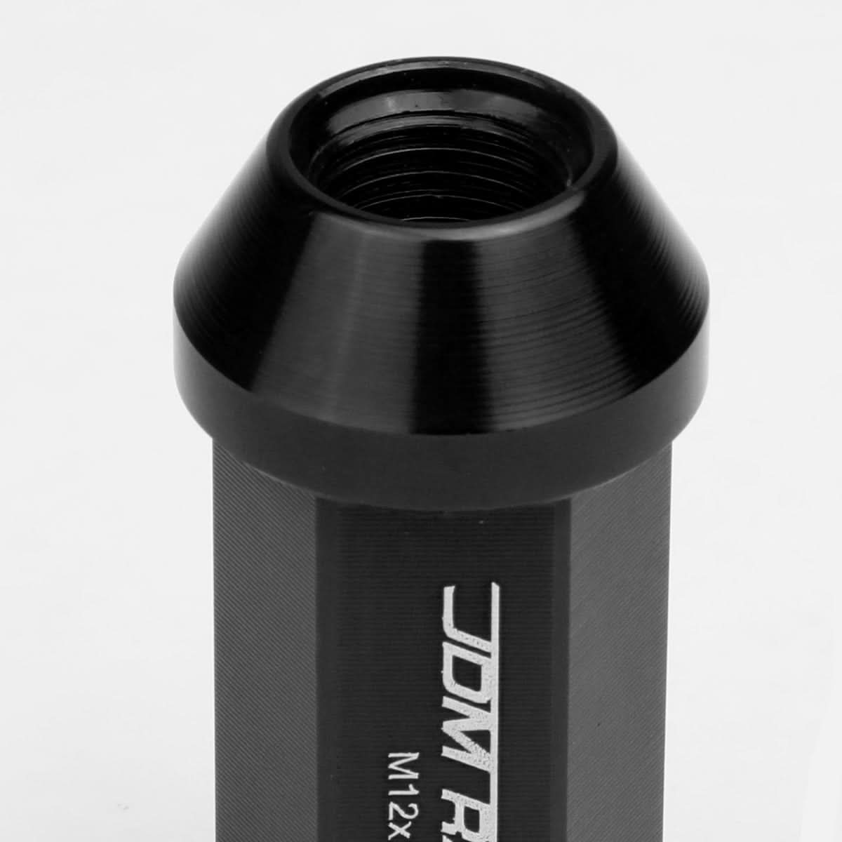 Aluminum Lug Nuts M12 x 1.25 Acorn Extended Closed End 20pc Black