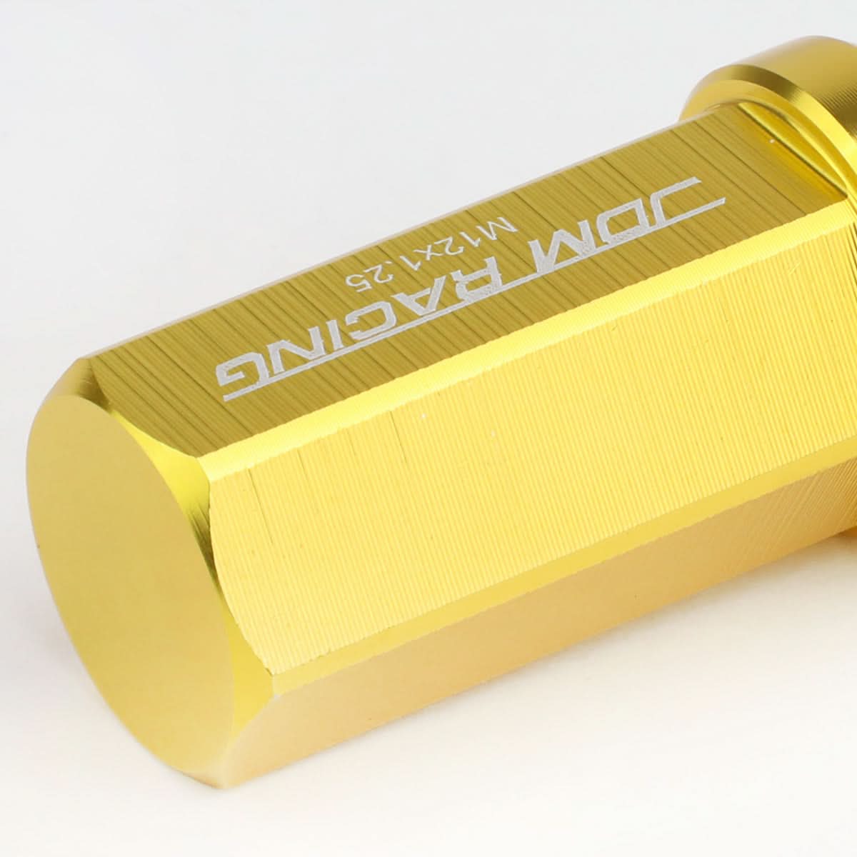M12 x 1.25 Extended Acorn Lug Nuts 50mm Gold Aluminum 20pc Set
