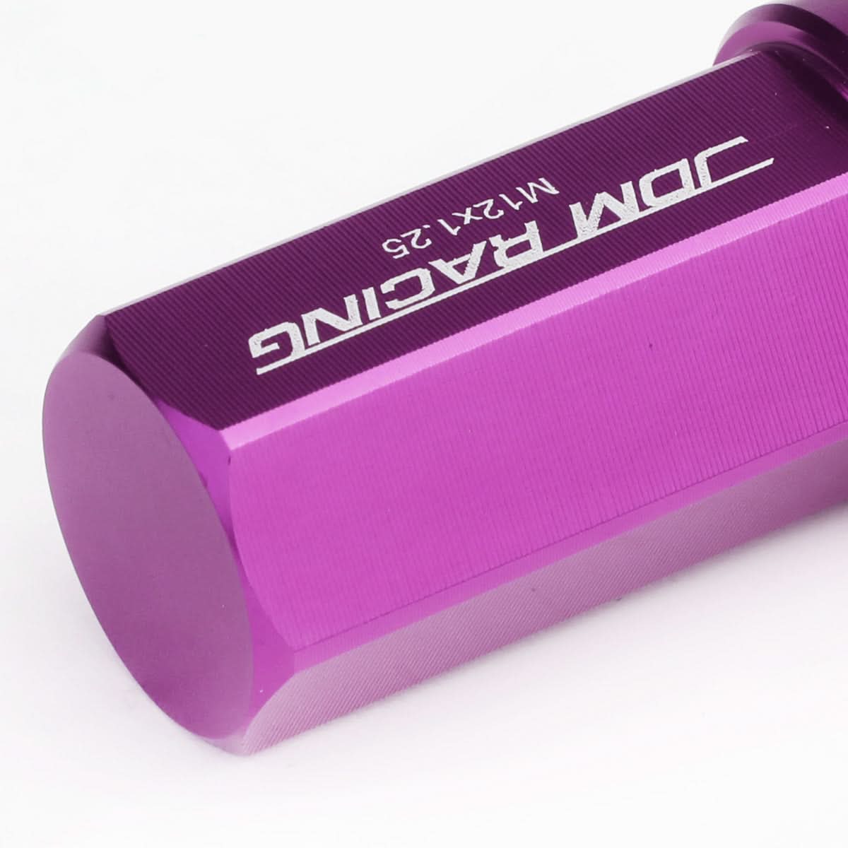 M12 x 1.25 Extended Acorn Lug Nuts 50mm Purple Aluminum 20pc Set