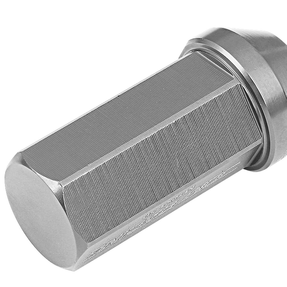 M12 x 1.5 Acorn Style Extended Lug Nuts - Aluminum Gun Metal 20pc