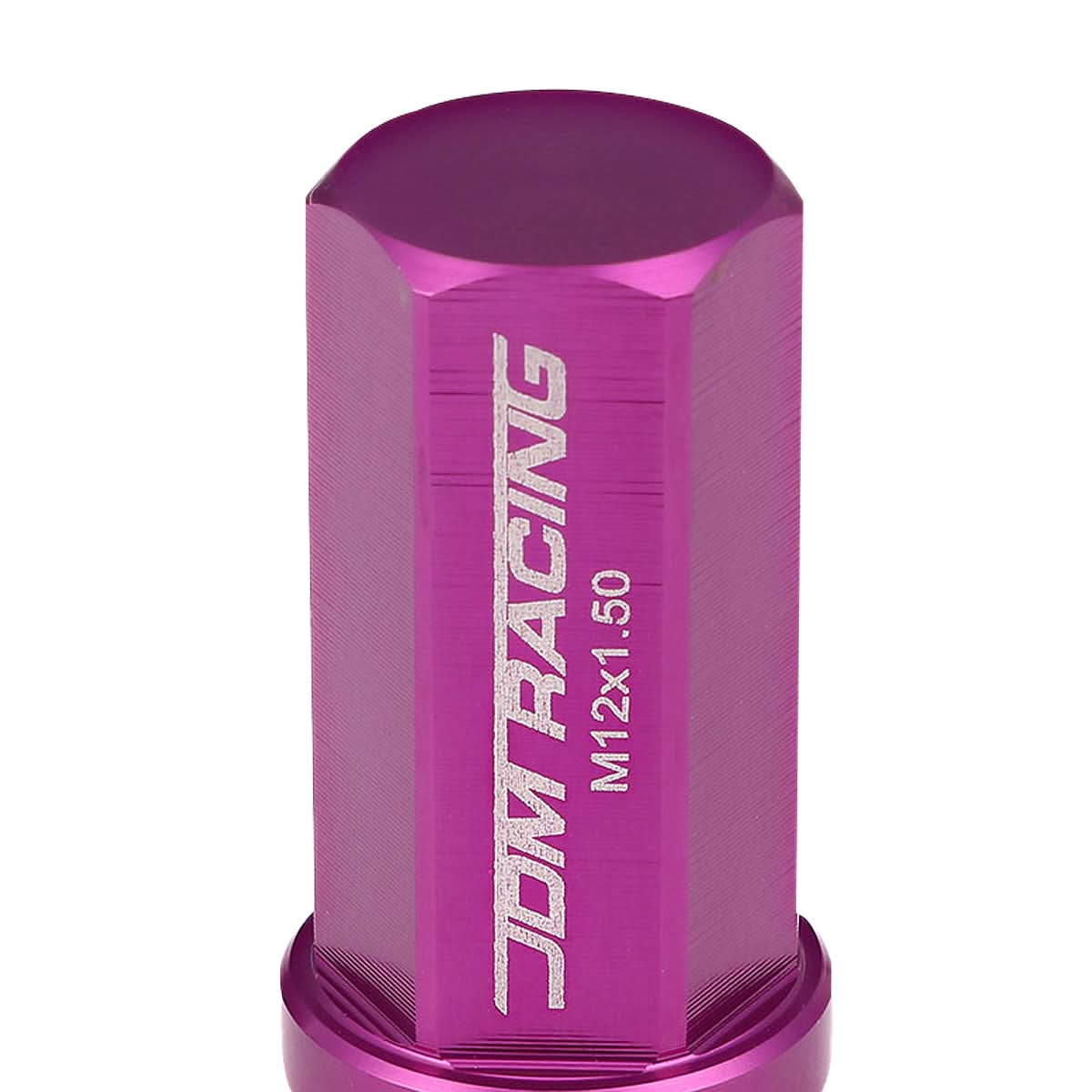 M12 x 1.5 Purple Aluminum Extended Acorn Lug Nuts 50mm 20pc Kit