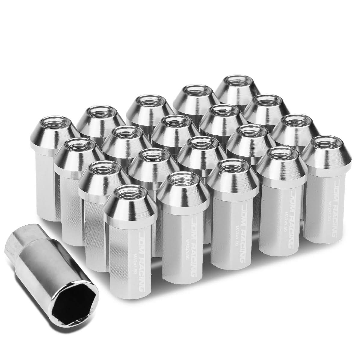M12 x 1.5 Acorn Style Extended Lug Nuts - Aluminum 20pc Set
