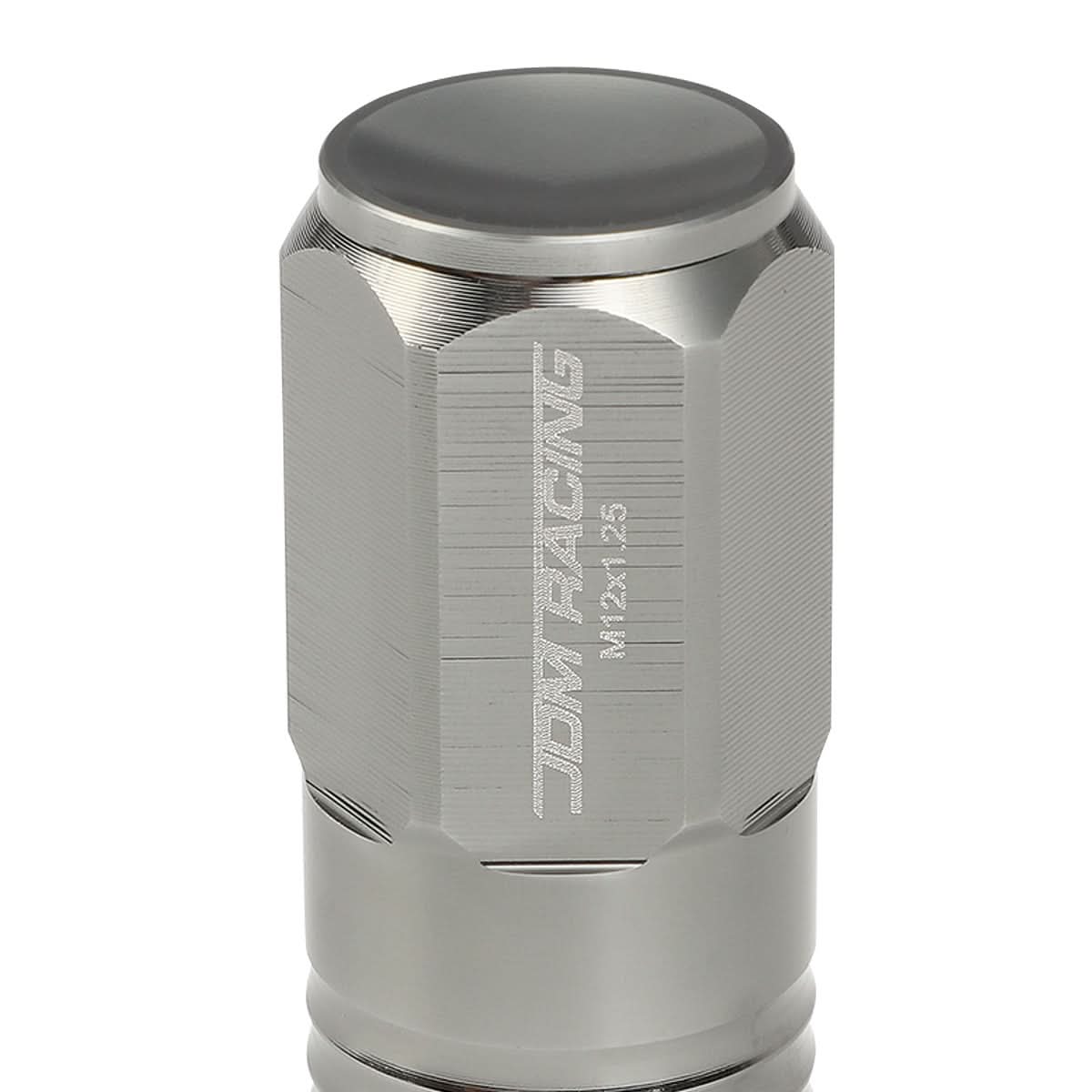 M12 X 1.25 Extended Grooved Shank Lug Nuts 20pc Set - Aluminum