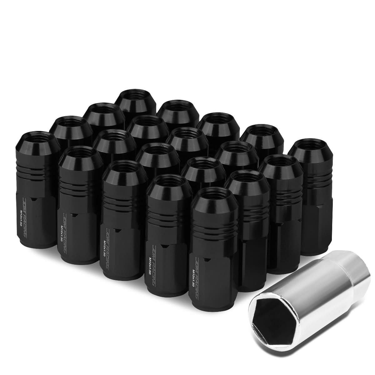 M12 x 1.5 Extended Closed End Lug Nuts - 20 Piece Set - Aluminum