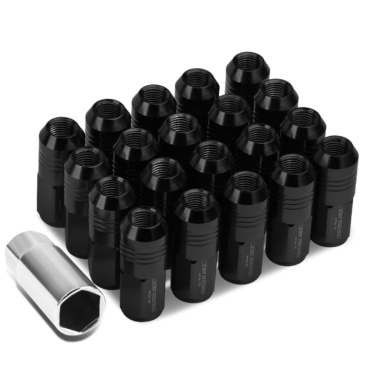 M12 x 1.5 Extended Closed End Lug Nuts - 20 Piece Set - Aluminum