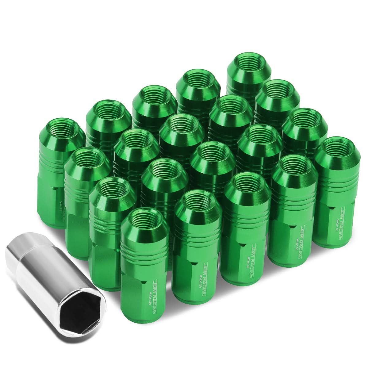 M12 x 1.5 Extended Closed End Lug Nuts - Aluminum