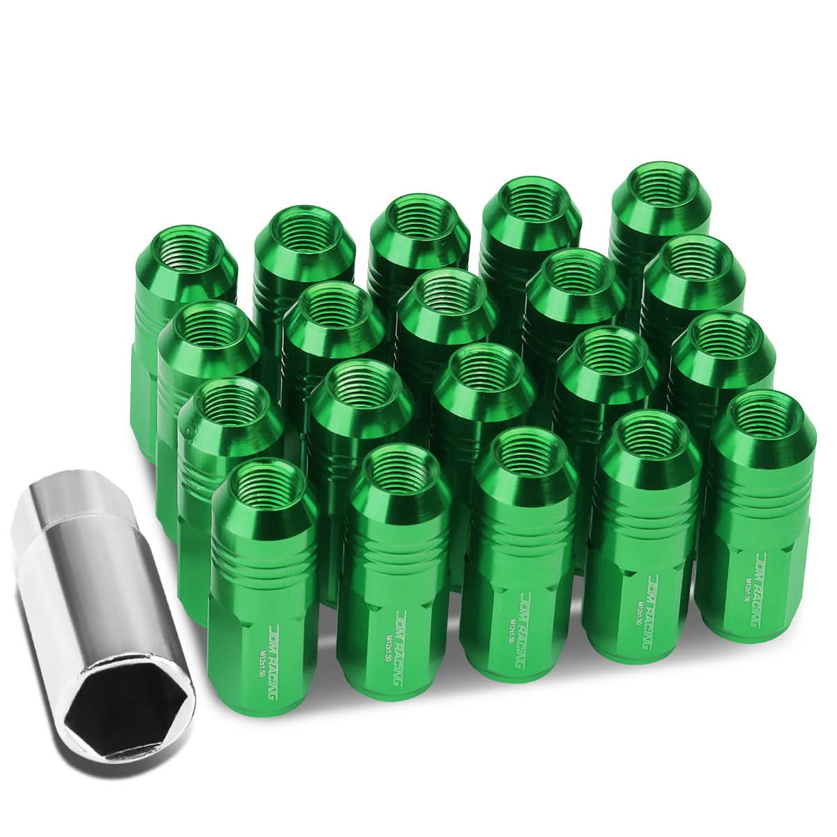 M12 x 1.5 Extended Closed End Lug Nuts - Aluminum