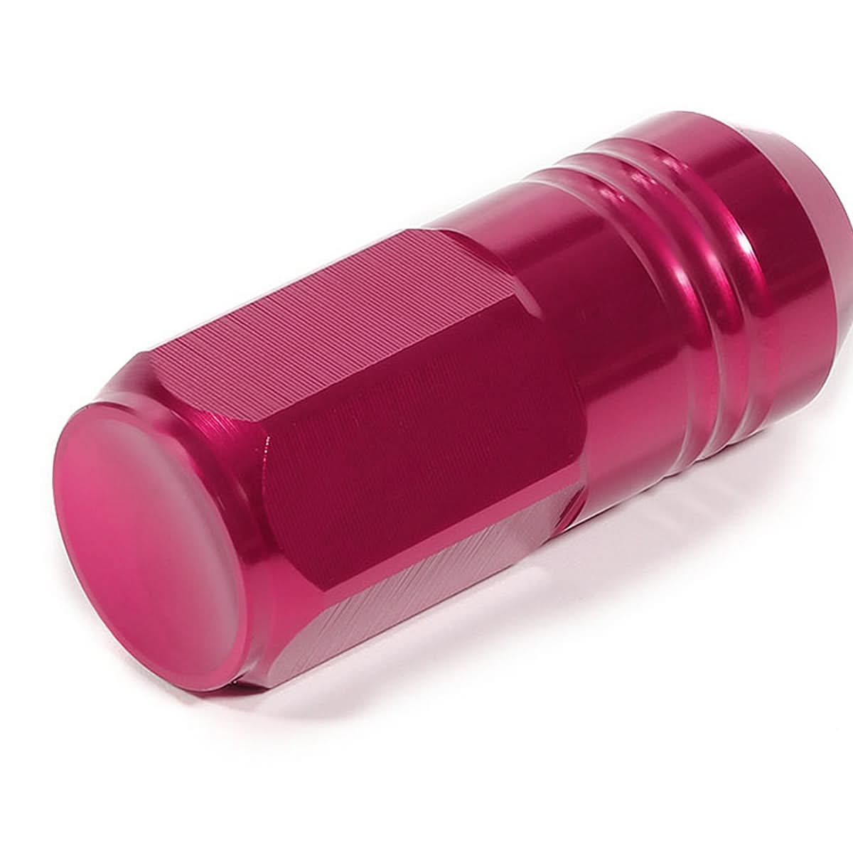 M12 x 1.5 Extended Closed End Lug Nuts 50mm Pink Aluminum 20pc Set
