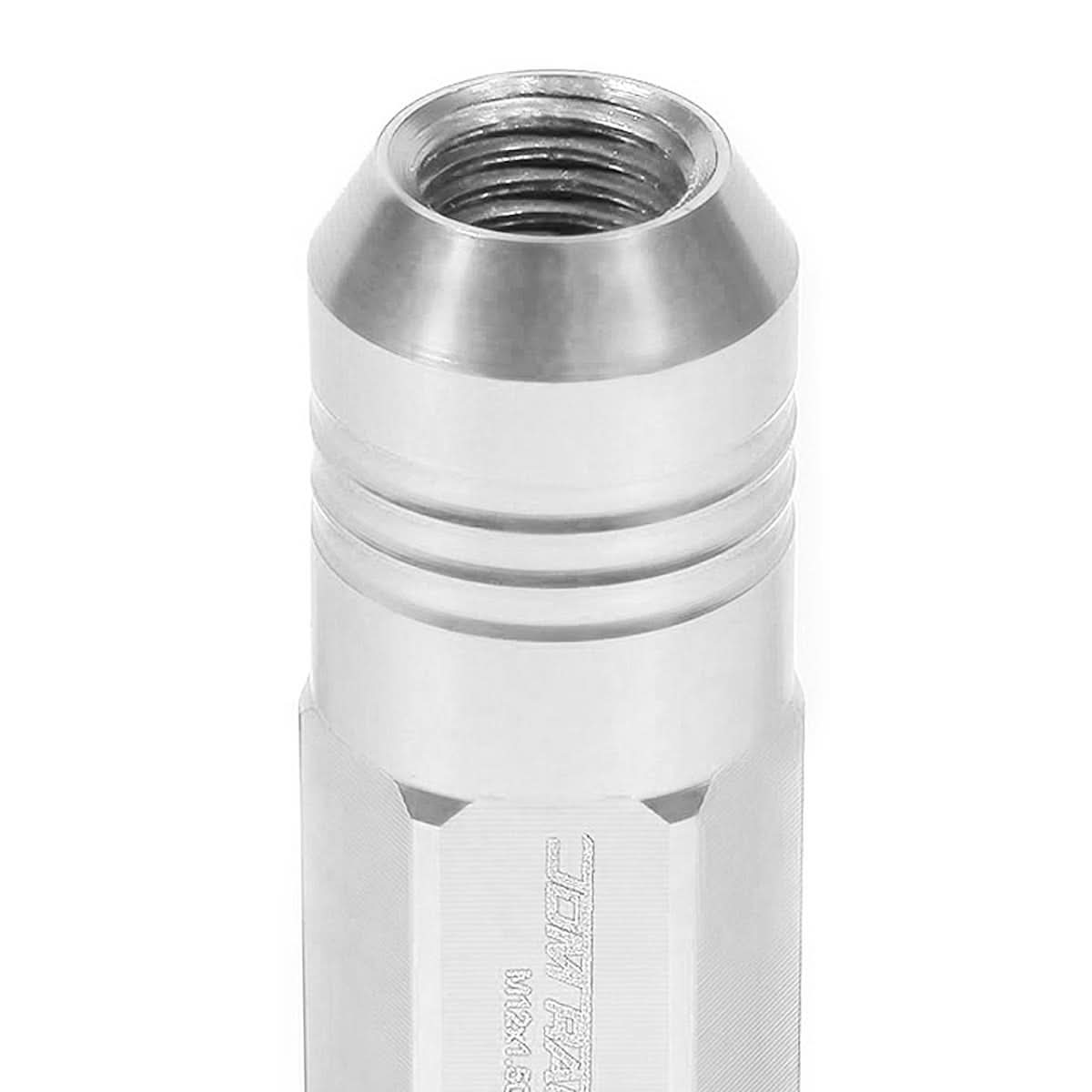 M12 x 1.5 Grooved Shank Extended Lug Nuts 20pc Set Aluminum