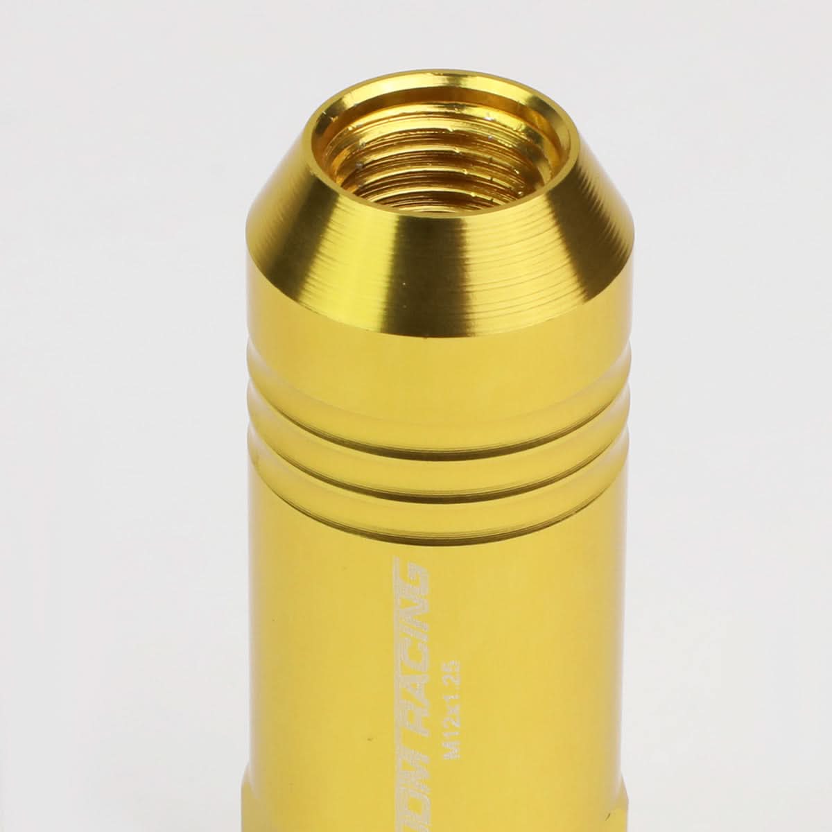 M12 x 1.25 Extended Aluminum Lug Nuts 20pc Set w/ Adapter - Gold