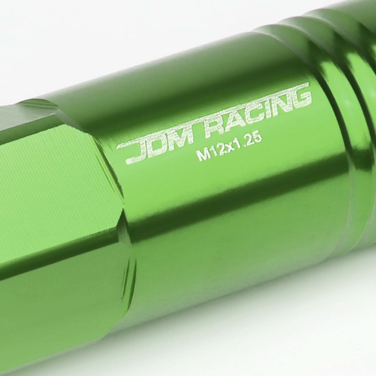 M12 X 1.25 Extended Aluminum Lug Nuts - Green 20pc Set