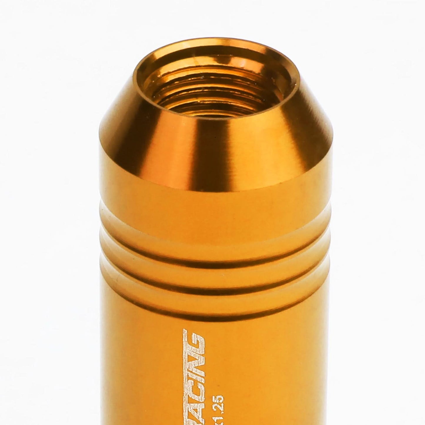 M12 x 1.25 Extended Aluminum Lug Nuts 60mm Tall Orange 20PC Set
