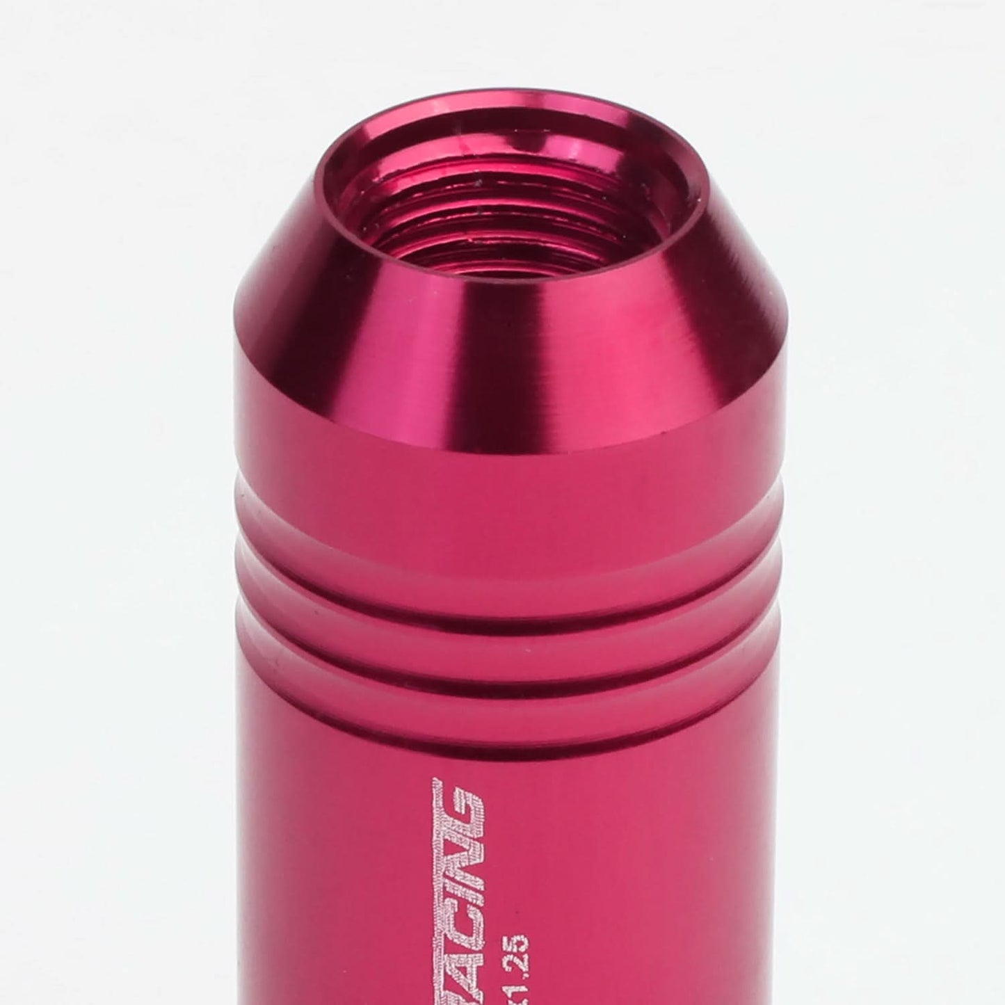 M12 x 1.25 Extended Aluminum Lug Nuts 60mm Pink 20pc Set