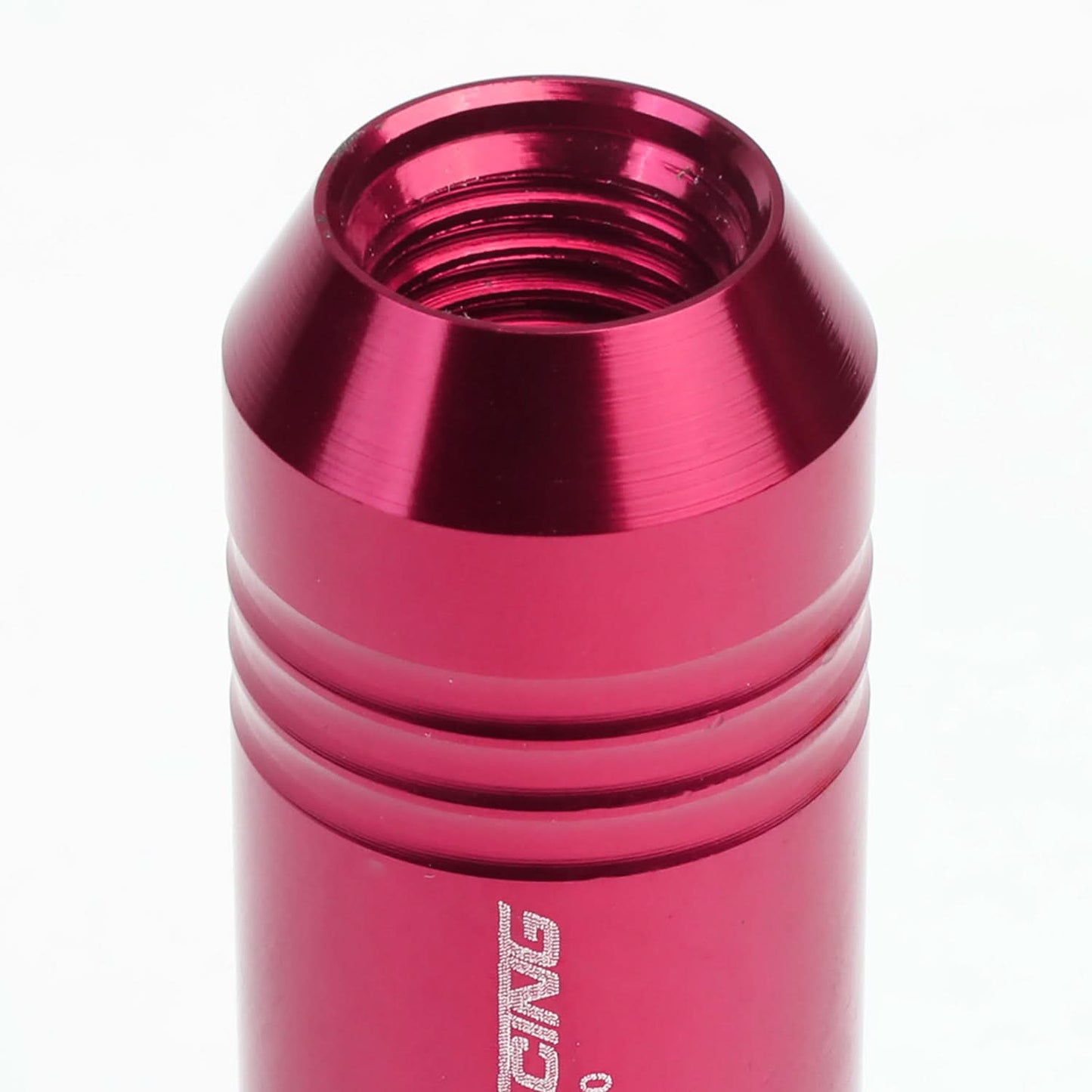Extended Aluminum Lug Nuts M12 x 1.5 Rib Shank 20pc Pink