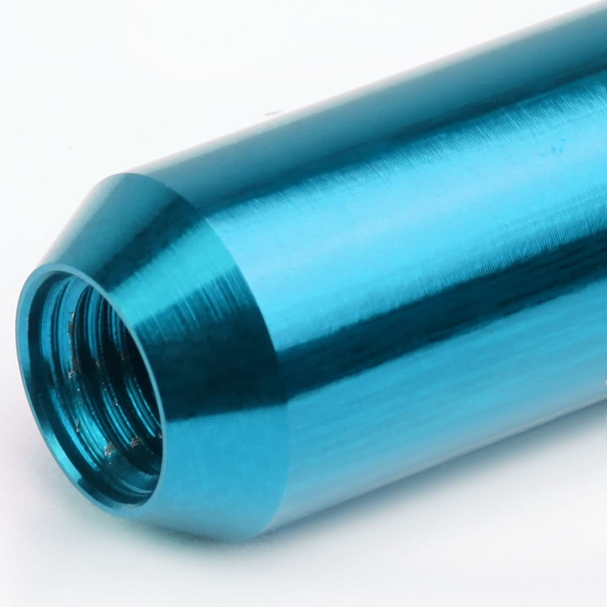 M12 x 1.25 Extended Aluminum Lug Nuts 16pc + 4 Locks Light Blue