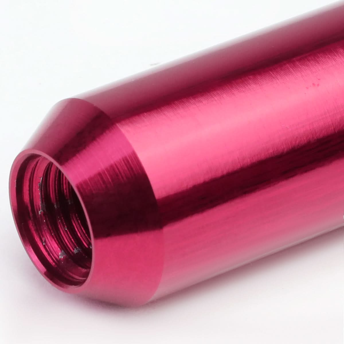 M12 x 1.25 Extended Pink Aluminum Lug Nuts Set - 16 Pcs + 4 Locks