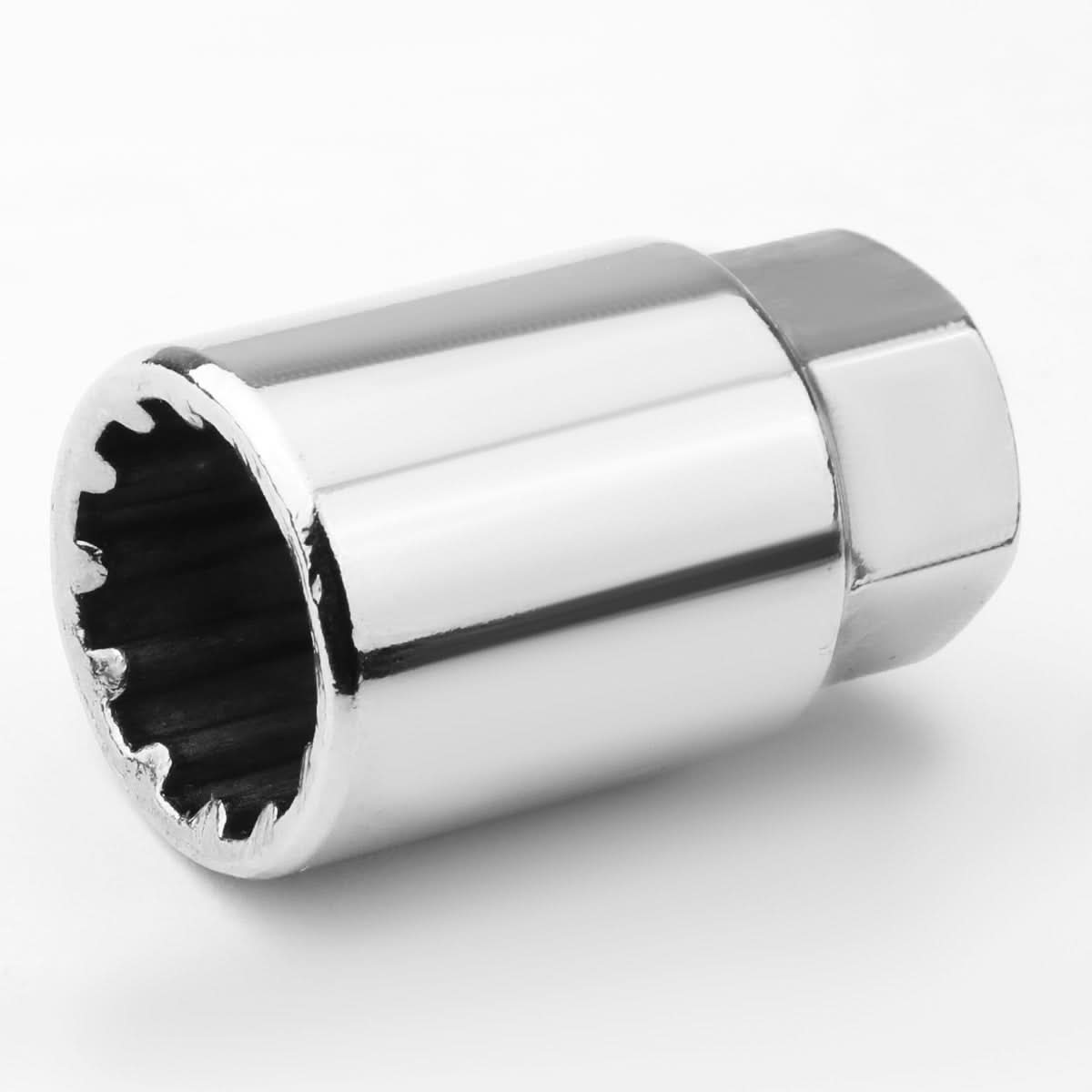 M12 x 1.25 Extended Open End Lug Nuts with Locks - Purple Aluminum