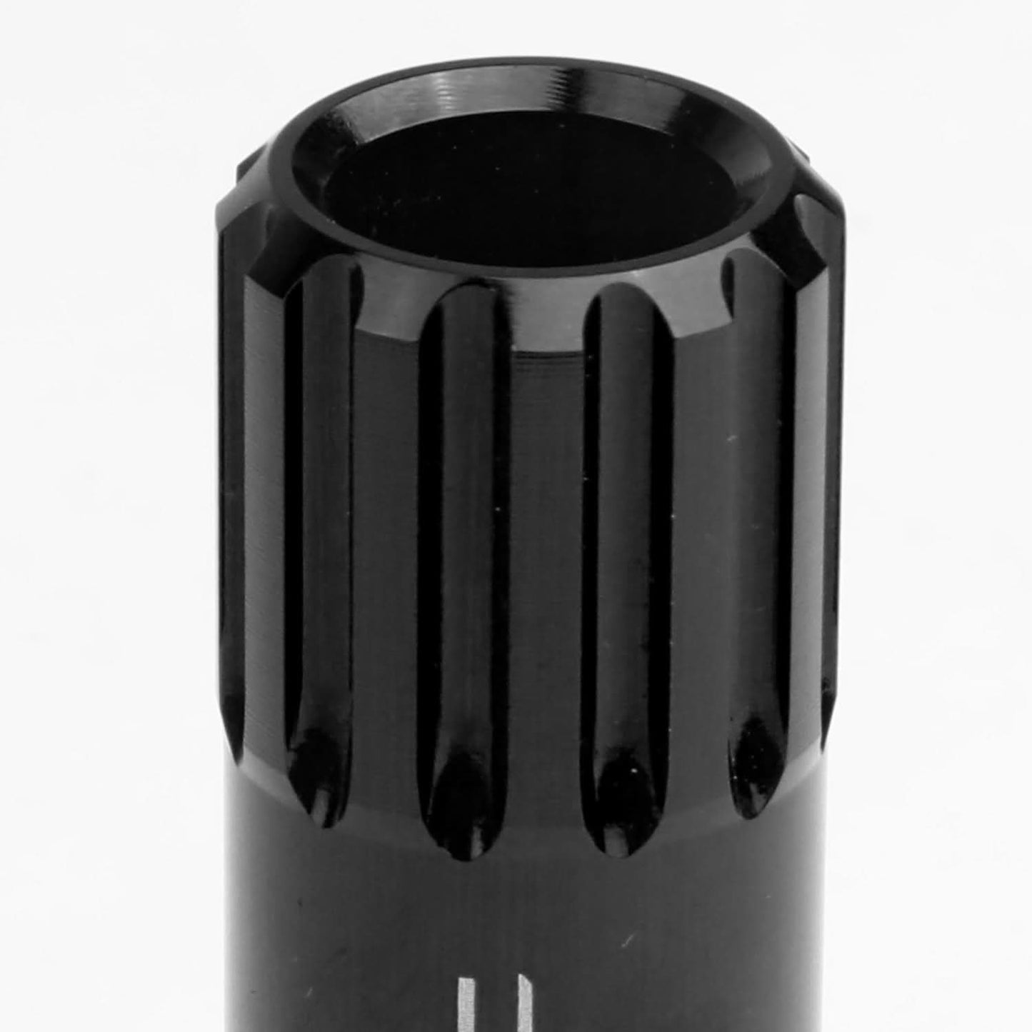 M12 x 1.5 Extended Aluminum Lug Nuts - 60mm Tall - Black 20pc Set