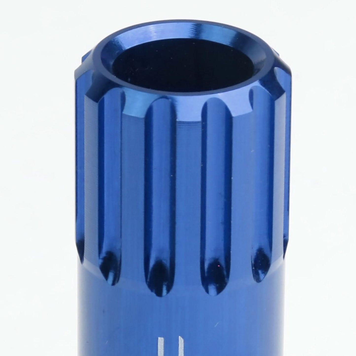 M12 x 1.5 Blue Aluminum Extended Lug Nuts with Locks 20pc Set
