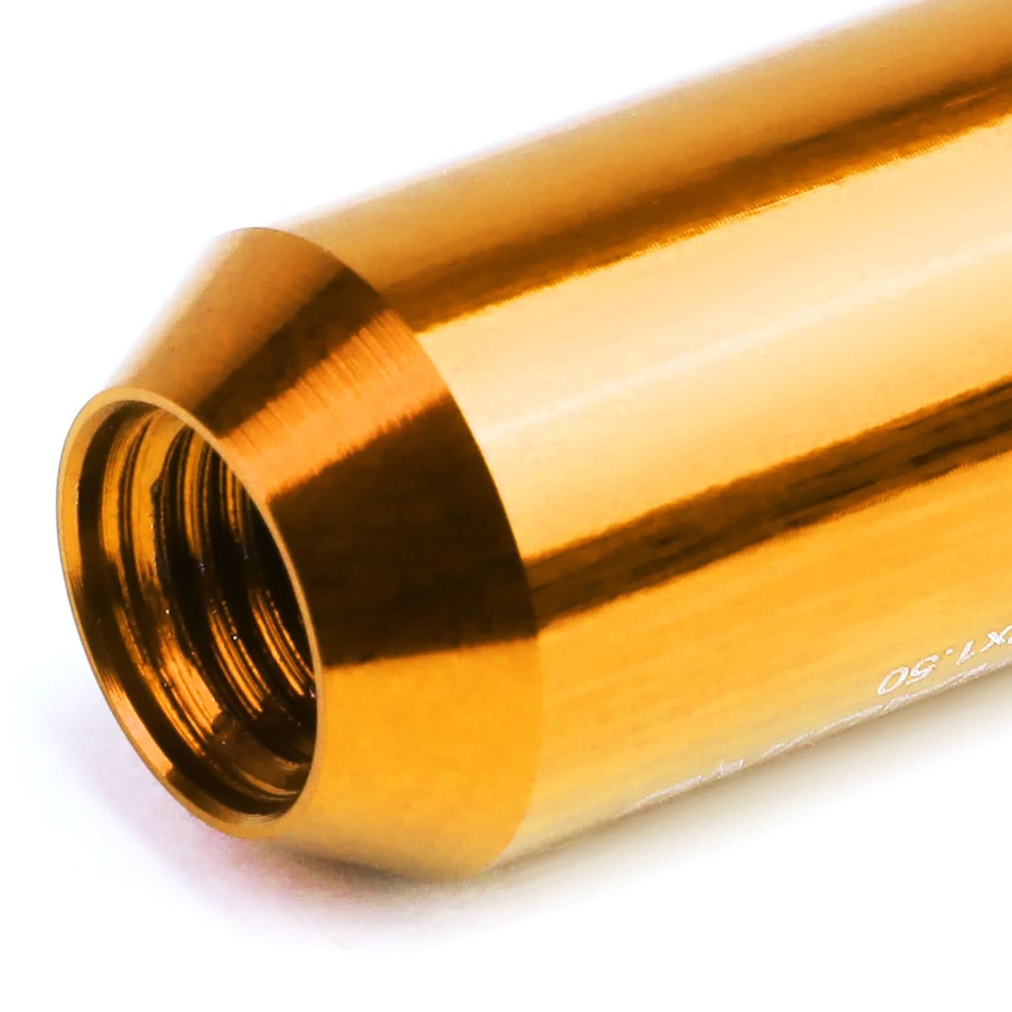 M12 x 1.5 60mm Extended Aluminum Lug Nuts 16pc + 4 Locks Orange