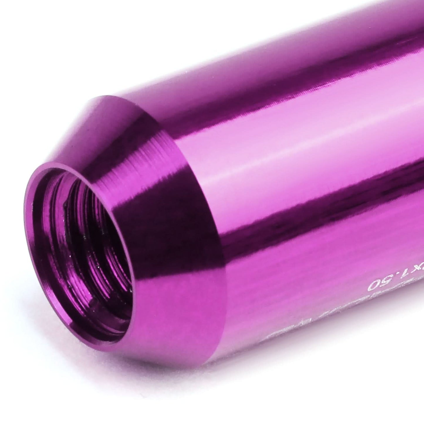 M12 x 1.5 Extended Purple Lug Nuts Set - 16 Pcs + 4 Locks Aluminum